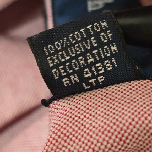 RALPH LAUREN BLUE LABEL LONG SLEEVE BUTTON DOWN CUSTOM FIT RED 15 1/2 - Picture 3 of 9